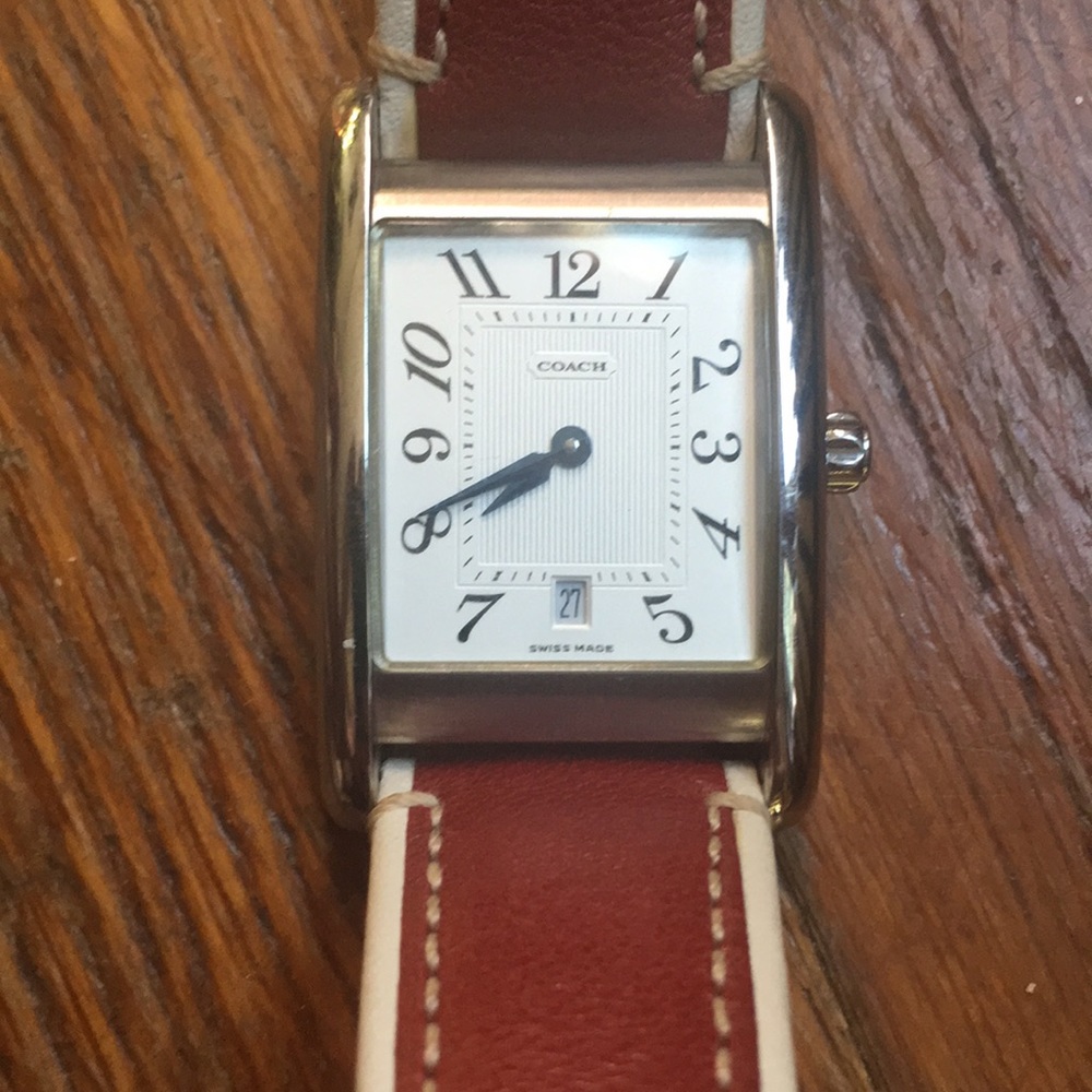 Red Coach Watch-leather and stainless steel